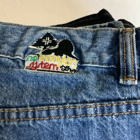 LR Geans by LRG Jeans Men's Size 42 x 33 Hip-Hop No Babylon Distressed Cut-out - Picture 9 of 10